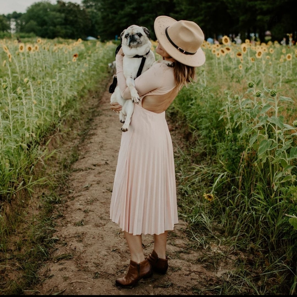 Light Peach Backless Dress